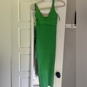 Bright green midi dress XS